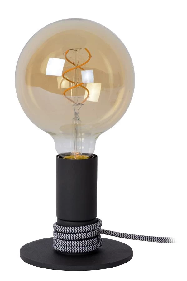 Lucide MARIT - Lampe de table - 1xE27 - Noir - UIT